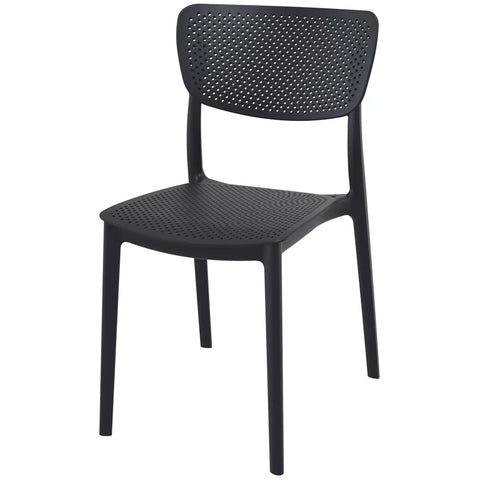 Lucy Chair By Siesta In Black, Viewed From Angle In Front