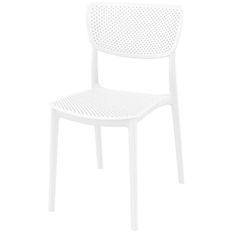 Lucy Chair By Siesta In White, Viewed From Angle In Front