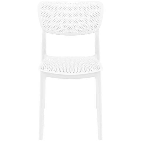 Lucy Chair By Siesta In White, Viewed From Front