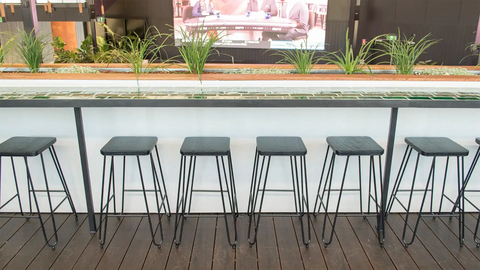 Manhattan Bar Stools At The Bridgeway Hotel, Viewed From Front