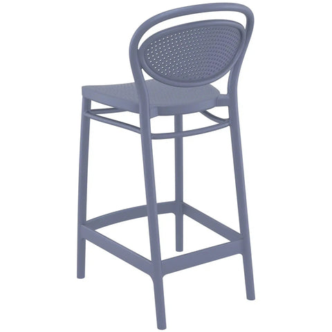 Marcel Counter Stool By Siesta In Anthracite, Viewed From Behind On Angle