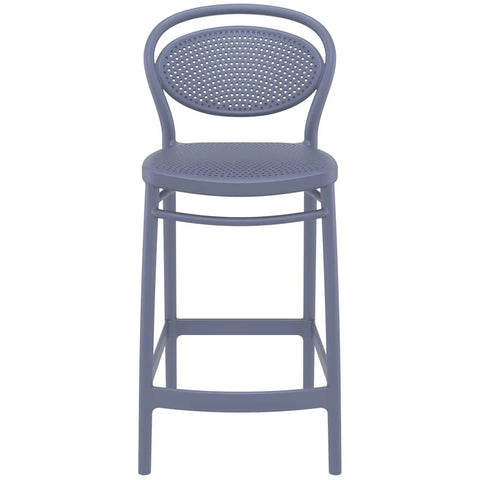 Marcel Counter Stool By Siesta In Anthracite, Viewed From Front