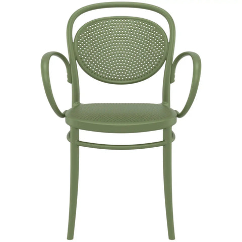 Marcel XL Armchair By Siesta In Olive Green, Viewed From Front
