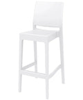 Maya Bar Stool By Siesta In White, Viewed From Angle In Front