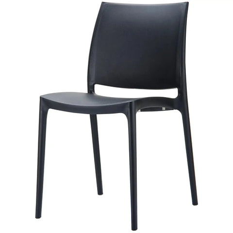 Maya Chair By Siesta In Black, Viewed From Angle In Front