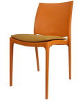 Maya Chair By Siesta In Orange With Orange Seat Pad, Viewed From Angle
