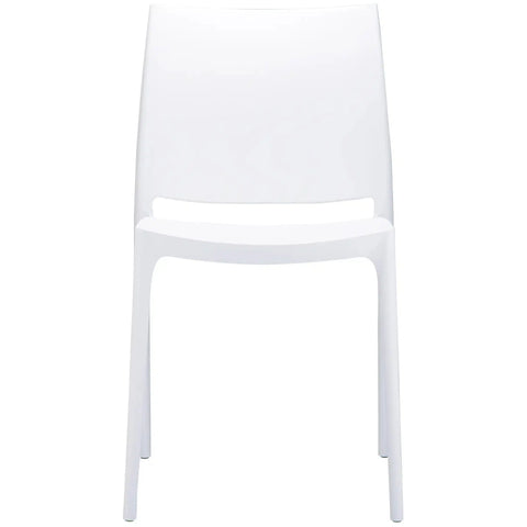 Maya Chair By Siesta In White, Viewed From Front