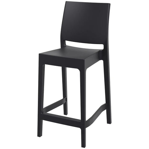 Maya Counter Stool By Siesta In Black, Viewed From Angle In Front