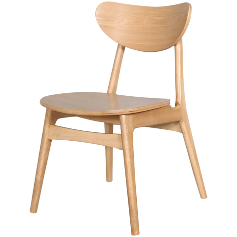 Midland Chair With A Natural Frame And A Natural Timber Seat, Viewed From Front Angle