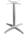 Miller Single Table Base In Aluminium, Viewed From Front