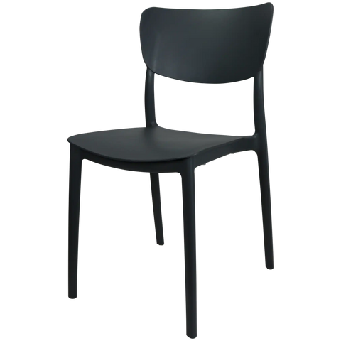 Monna Chair By Siesta In Anthracite No Seat Pad, Viewed From Front