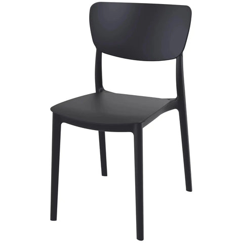 Monna Chair By Siesta In Black, Viewed From Angle In Front