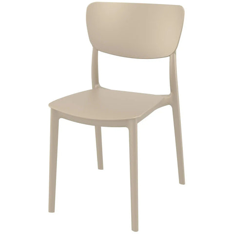 Monna Chair By Siesta In Taupe, Viewed From Angle In Front