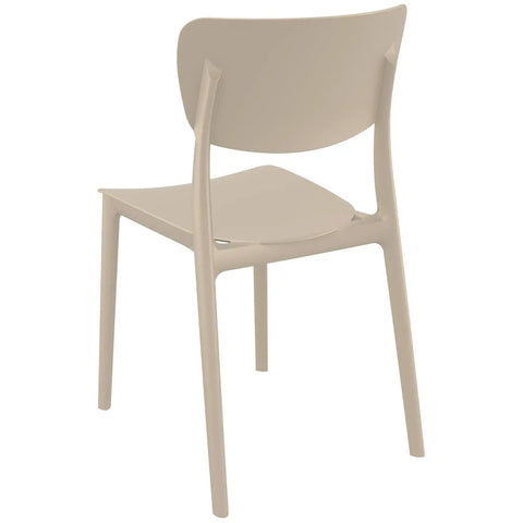 Monna Chair By Siesta In Taupe, Viewed From Behind On Angle