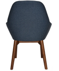 Monte Tub Chair With Light Walnut Timber 4 Leg And Gravity Navy Shell, Viewed From Back