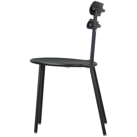 Moon Side Chair In Anthracite, Viewed From Side