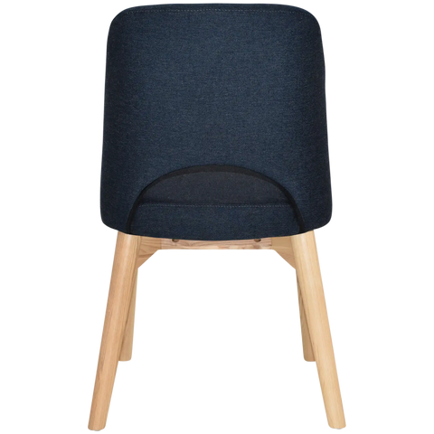 Mulberry Side Chair Natural Timber 4 Leg With Gravity Navy Shell, Viewed From Back
