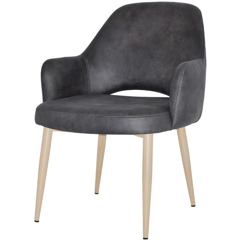 Mulberry XL Armchair Birch Metal 4 Leg With Eastwood Slate Shell, Viewed From Angle