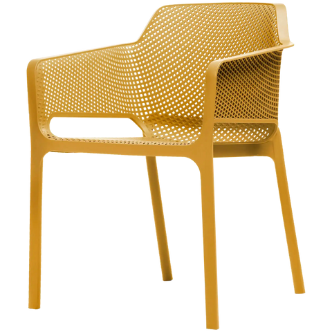 Nardi Net Armchair In Mustard, Viewed From Front Angle