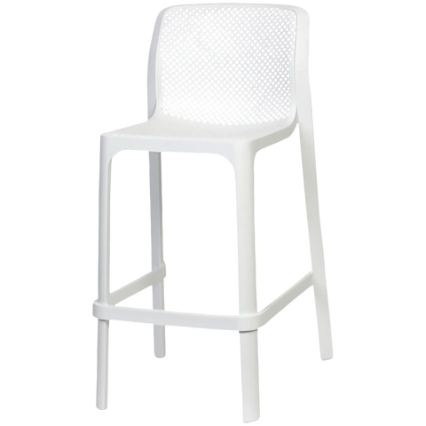Nardi Net Counter Stool In White, Viewed From Front Angle