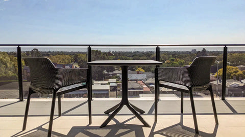 Net Outdoor Armchairs And Table At The Kt Apartments