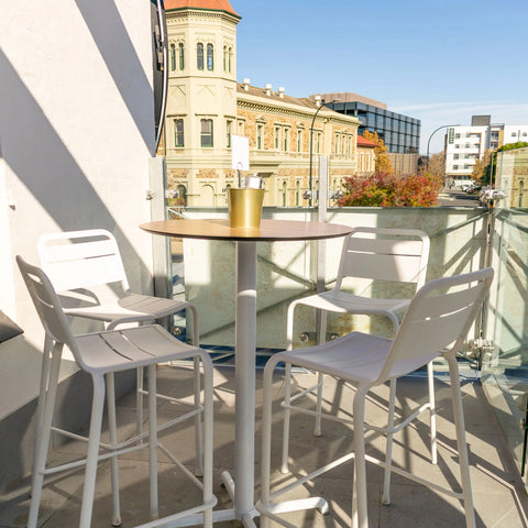 Outdoor Bar Furniture At The Lighthouse Wharf Hotel