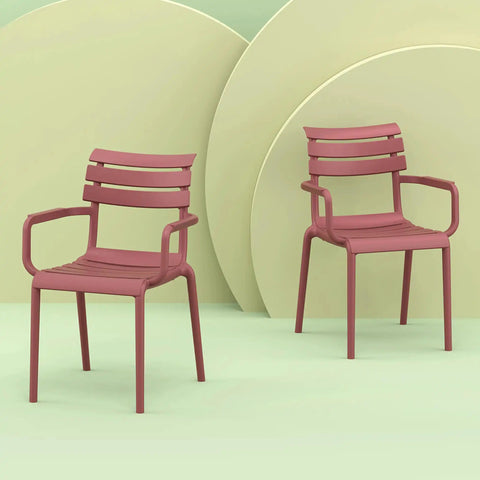 Paris Armchair By Siesta In Marsala Front Angles