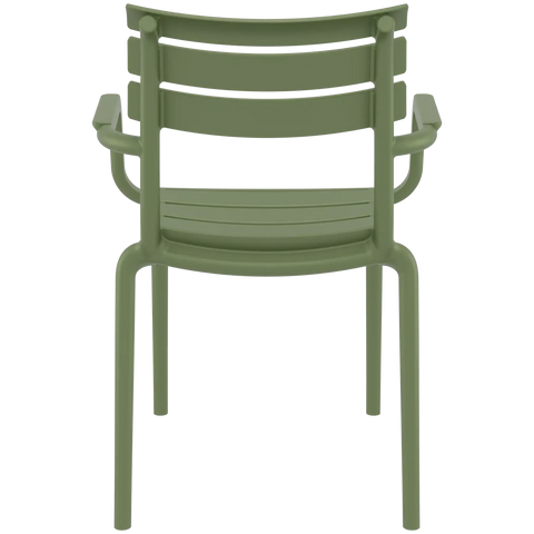 Paris Armchair By Siesta In Olive Green, Viewed From Behind