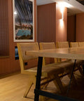 Peep Chair And Custom Tasmanian Oak Trestle Table In The Boardroom At Moseley Bar Kitchen
