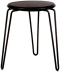 Phoenix Low Stool With Black Seat And Black Hairpin Legs