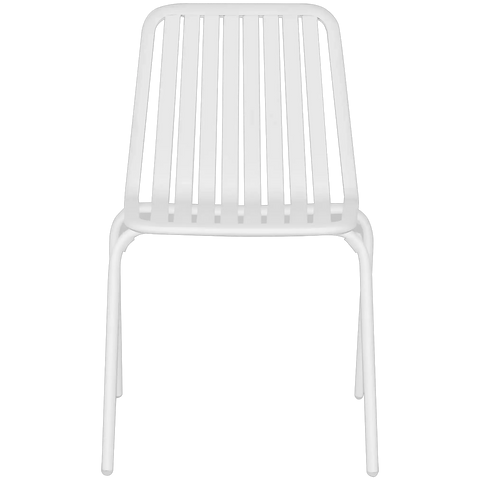 Primavera Outdoor Chair In White, Viewed From Front