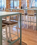 Sienna Stools White And Tiled Bar Tables At Rezz Hotel 