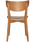 Romano Chair With Veneer Seat With Light Oak Timber Frame, Viewed From Behind