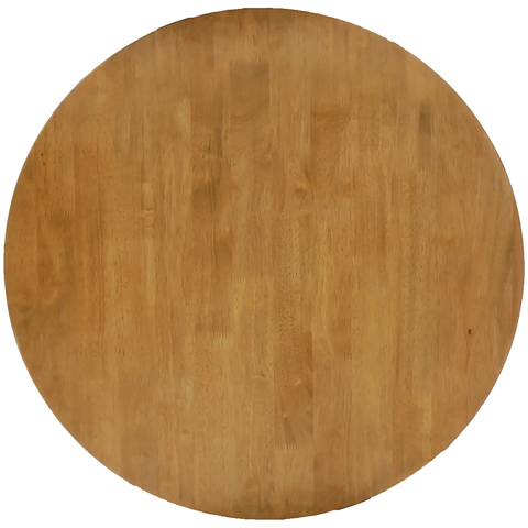 Rubberwood Table Top 80Dia Light Oak, Viewed From Top