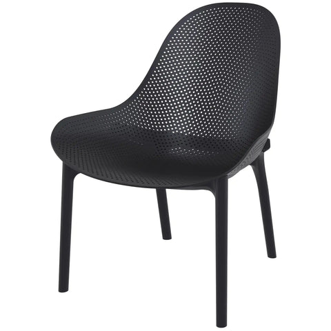 Sky Lounge Chair By Siesta In Black, Viewed From Angle In Front