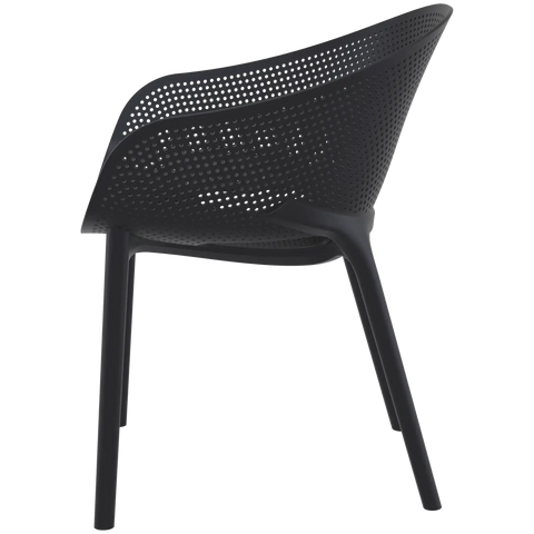 Sky Pro Armchair By Siesta In Black, Viewed From Side