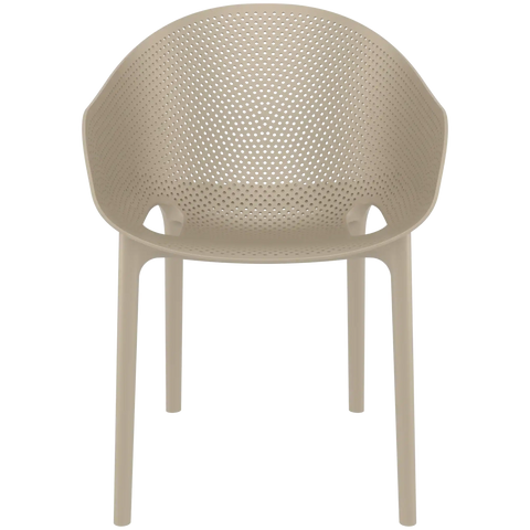 Sky Pro Armchair By Siesta In Taupe, Viewed From Front