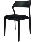 Snow Chair By Siesta In Black With Black Seat Pad, Viewed From Angle