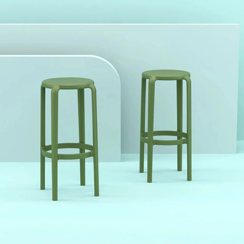 Tom Bar Stool By Siesta In Olive Green