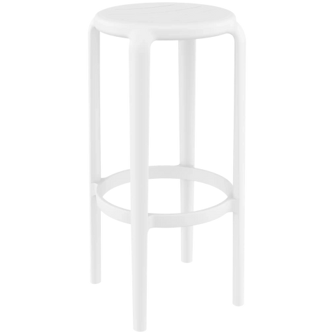 Tom Bar Stool By Siesta White, Viewed From Angle In Front