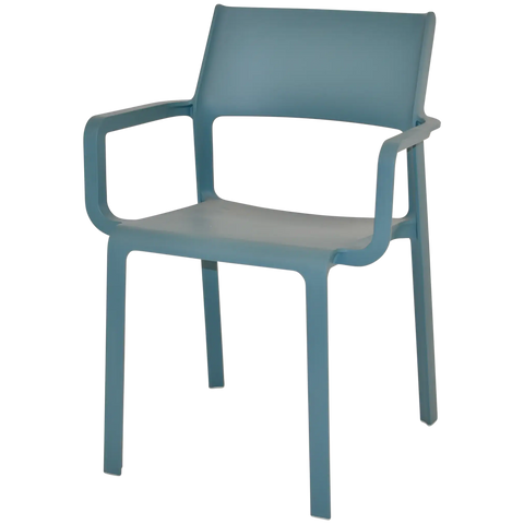 Trill Armchair By Nardi In Teal, Viewed From Angle In Front