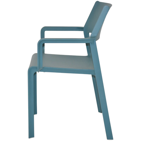Trill Armchair By Nardi In Teal, Viewed From Side