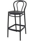 Victor Bar Stool By Siesta In Black, Viewed From Angle In Front