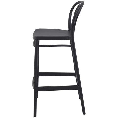 Victor Bar Stool By Siesta In Black, Viewed From Side