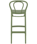 Victor Bar Stool By Siesta In Olive Green, Viewed From Behind