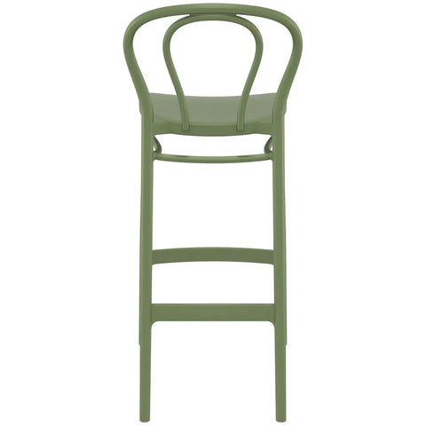 Victor Bar Stool By Siesta In Olive Green, Viewed From Behind