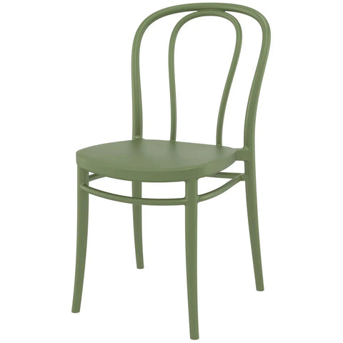 Victor Chair By Siesta In Olive Green, Viewed From Angle In Front