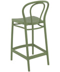 Victor Counter Stool By Siesta In Olive Green, Viewed From Behind On Angle