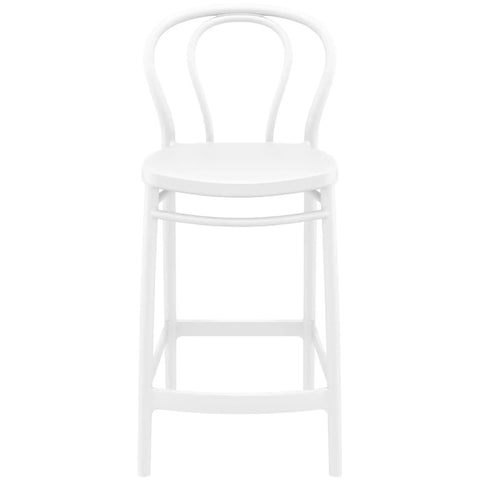 Victor Counter Stool By Siesta In White, Viewed From Front