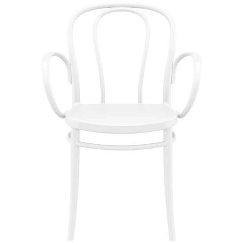 Victor XL Armchair By Siesta In White, Viewed From Front